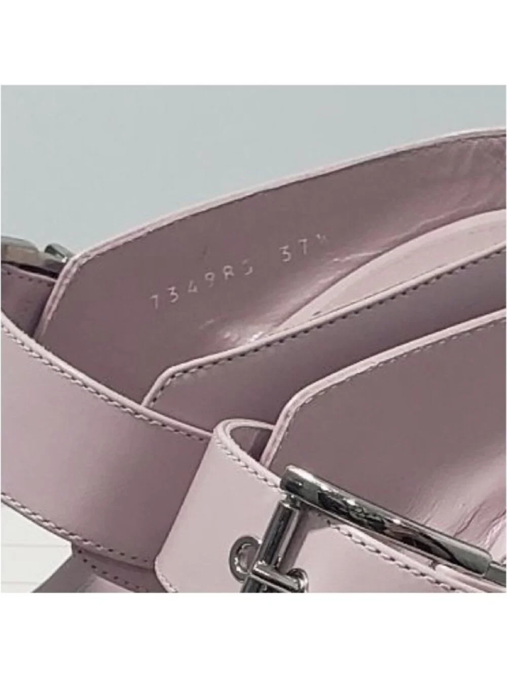 Alexander McQueen 120mm Leather Platform Mules Sandals Pink EU 37.5/US 7.5